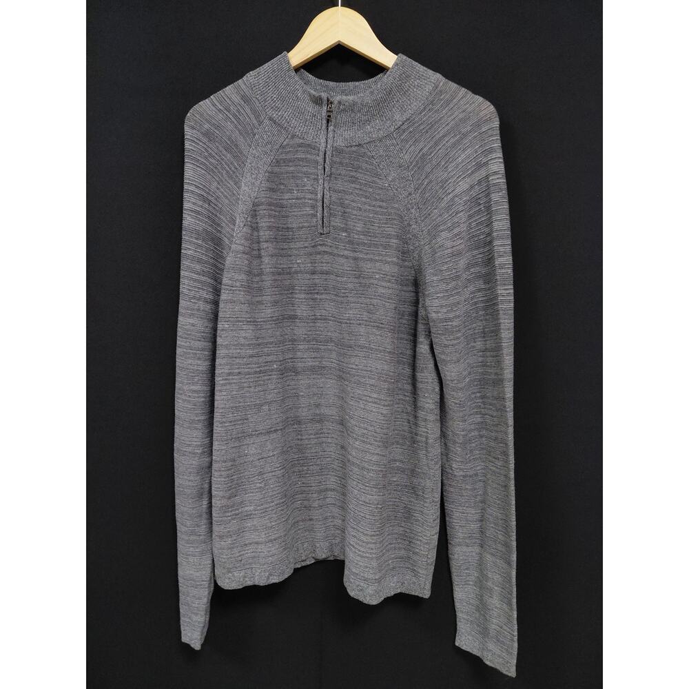 NWT Flag & Anthem Cotton Sweater Gray Solid Knit Men Size M